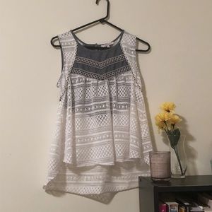 <Miss Me> Crochet knit top